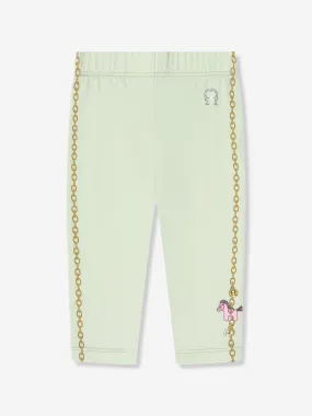 Aigner Baby Girls Logo Leggings in Green