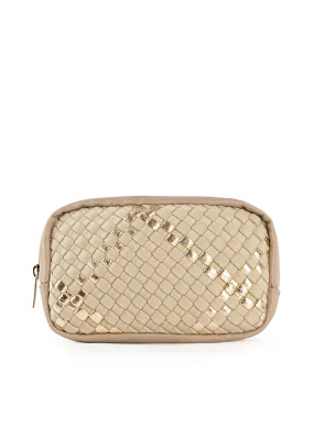 Ally Buff Woven Cosmetic Case - FINAL SALE