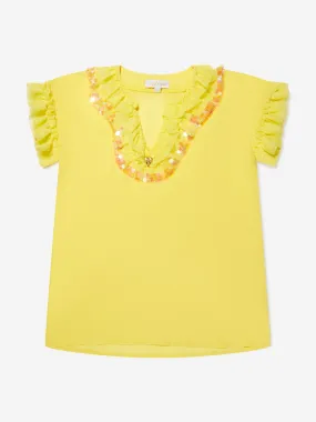 Angels Face Girls Irena Sequin Kaftan in Yellow