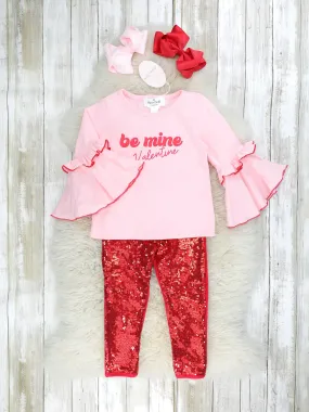 Be Mine Bell Sleeve Sequin Outfit