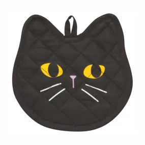 Black Cat Shaped Potholder by Danica