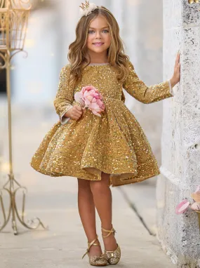 Born To Sparkle Long Sleeved Special Occasion Dress