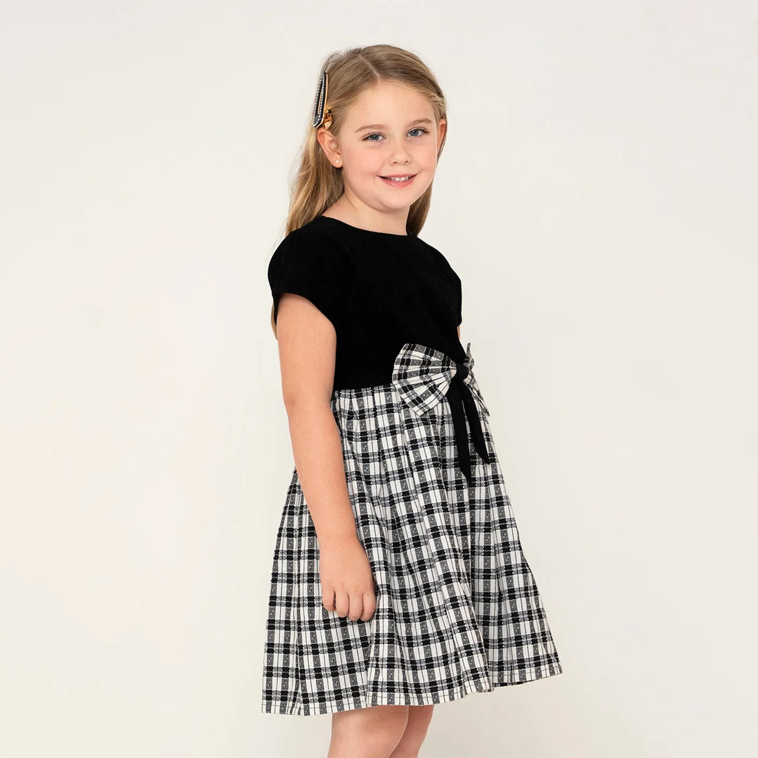 Bow Plaid Dress