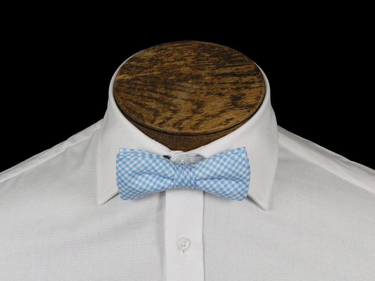 Boy's Bow Tie 21674 Blue/White Linen Check