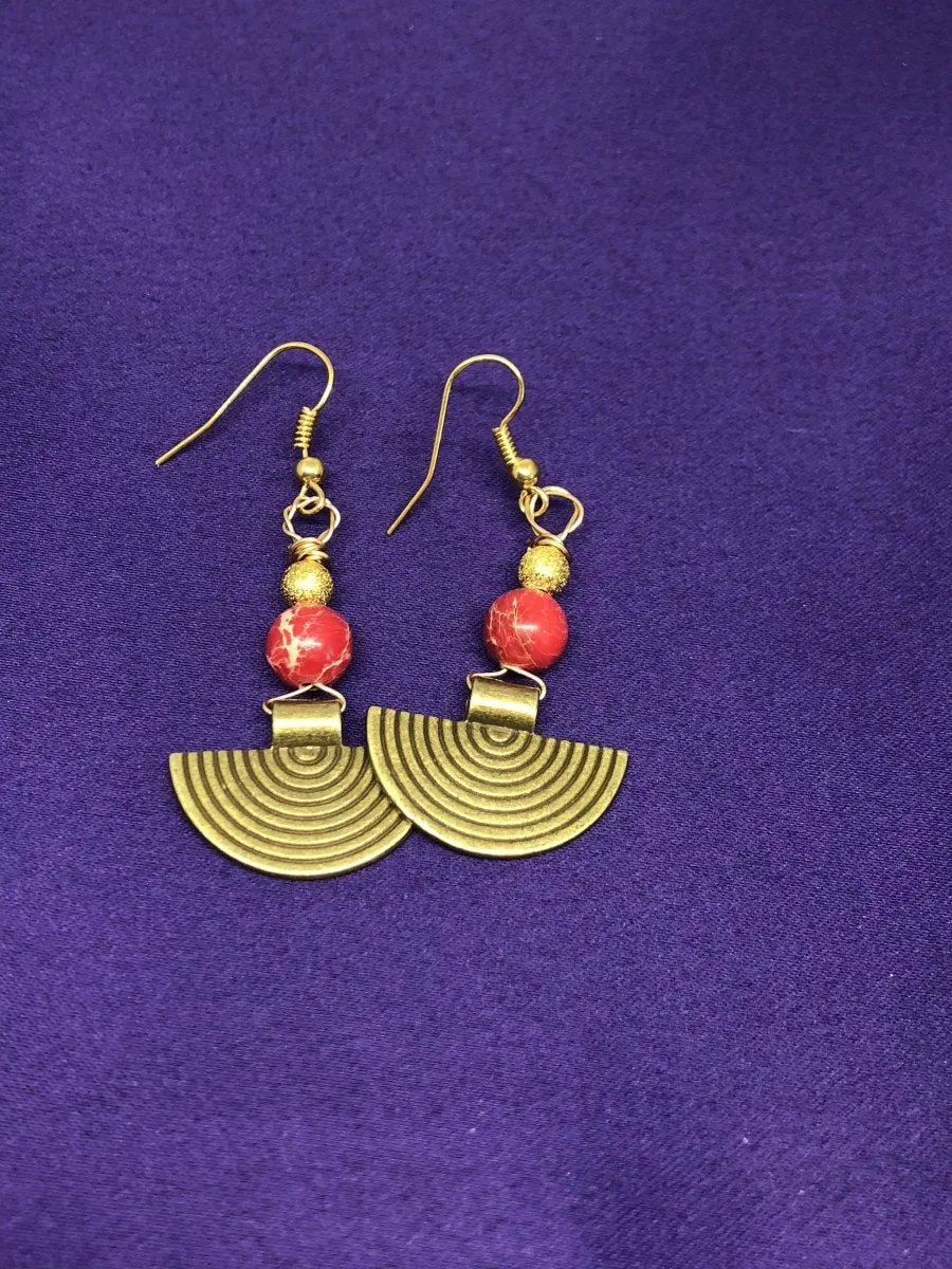 Brass Boho Earrings With Tribal Influence