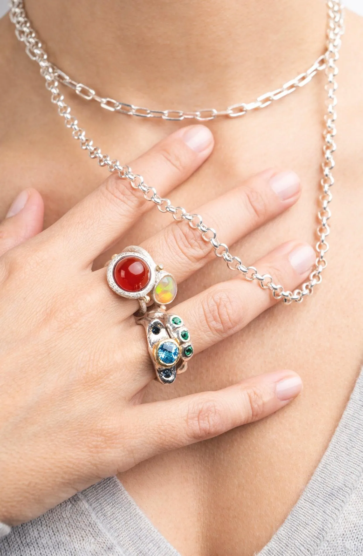 Cabochon Carnelian Ring