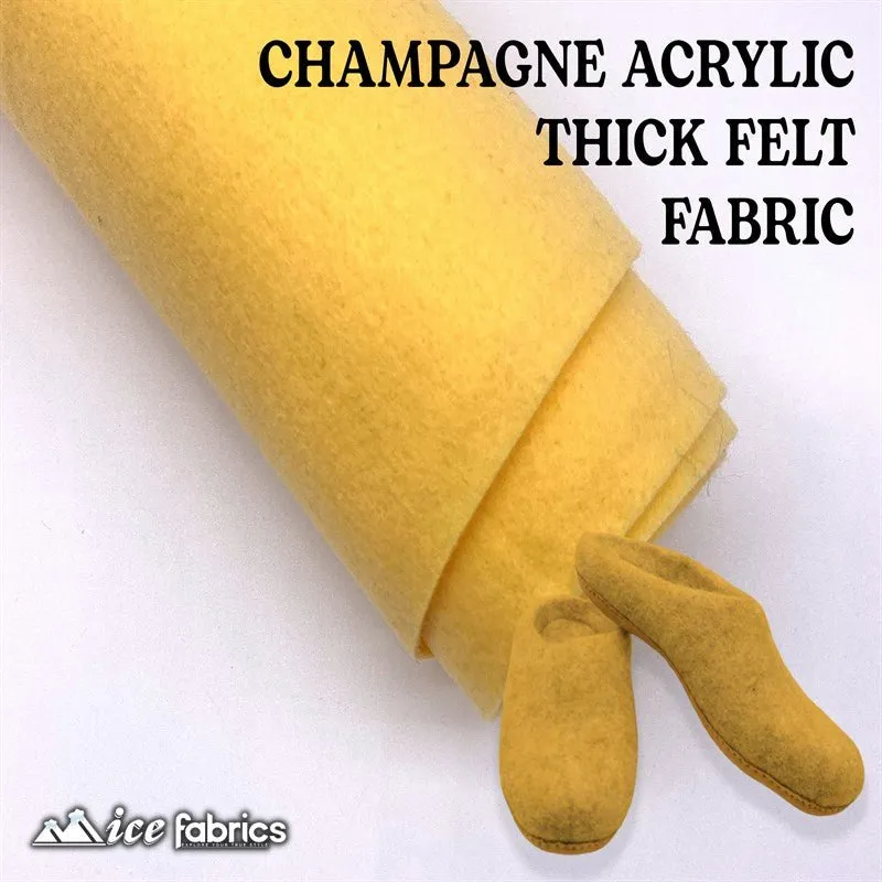 Champagne Acrylic Felt Fabric / 1.6mm Thick _ 72” Wide