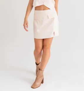 Cream Mini Skirt