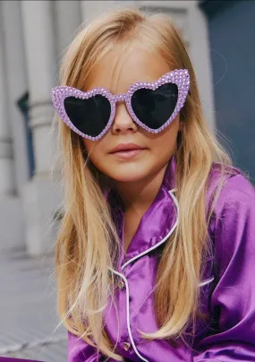 Crystal Encrusted Heart Sunnies