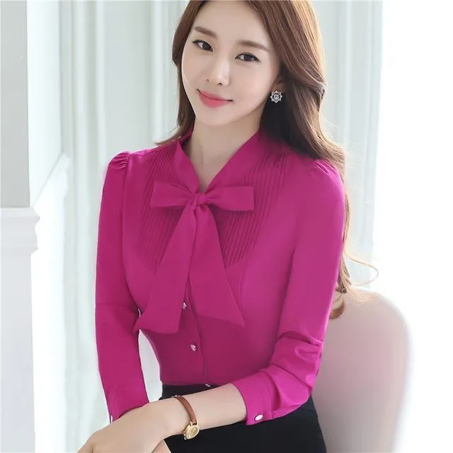 Dushicolorful Spring New professional  blouses