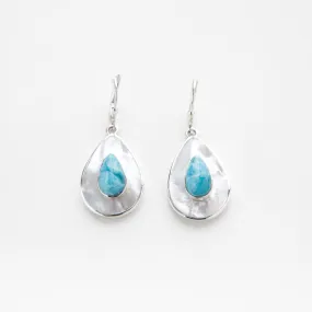 Larimar Mother Pearl Earrings Mauvi