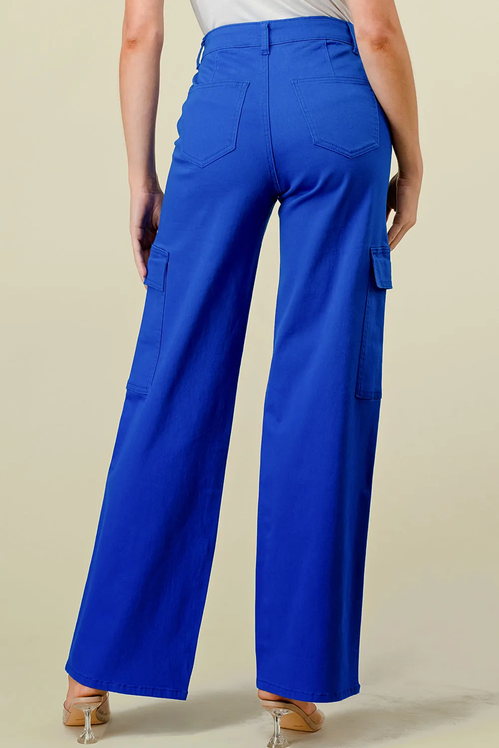 LVB-600 ROYAL HIGH WAISTED SUPER-STRETCH COLORED CARGO PANTS