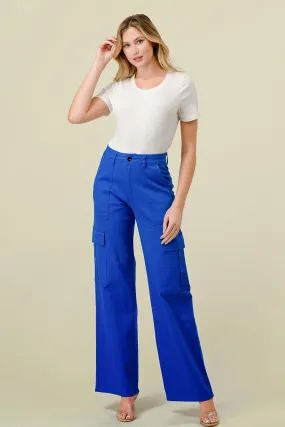 LVB-600 ROYAL HIGH WAISTED SUPER-STRETCH COLORED CARGO PANTS