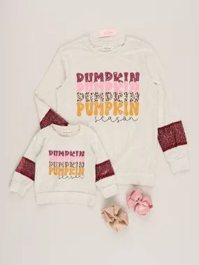 Mom & Me Grey Pumpkin Season Shirt