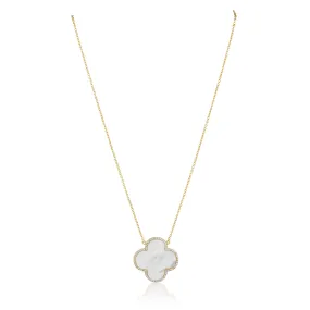 Mother of Pearl Clover Necklace