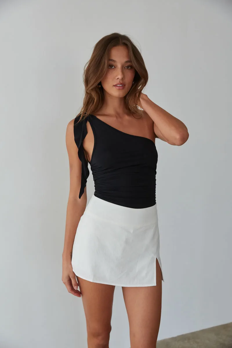 Paisley Linen Mini Skort