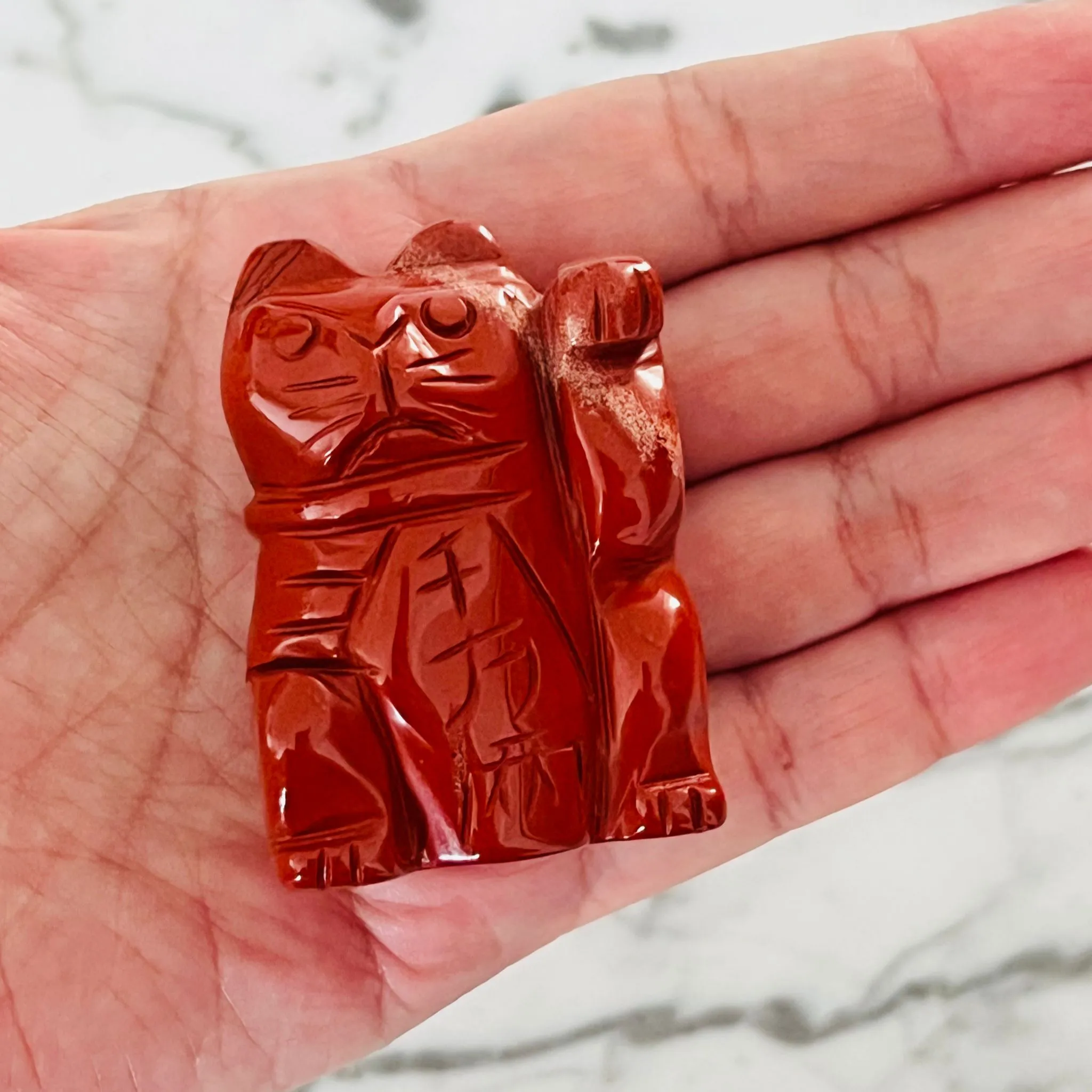 Red Jasper Lucky Cat