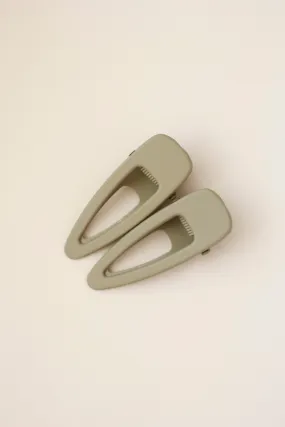 Regular Matte Clip Set of 2 - Khaki