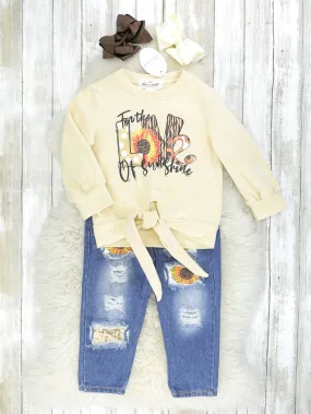 Sunflowers Denim Outfit