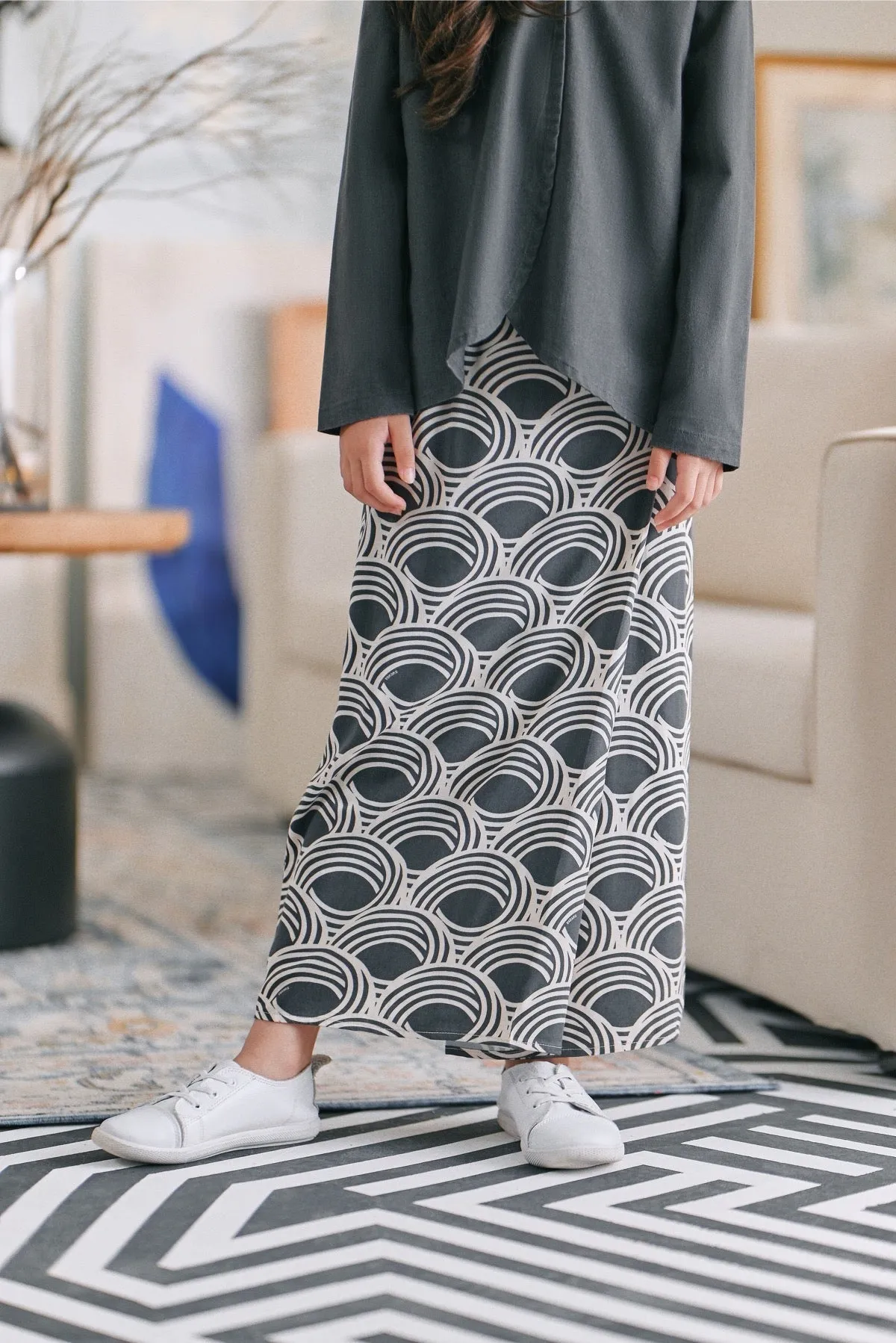 The Caya Bintang Folded Skirt - Echo