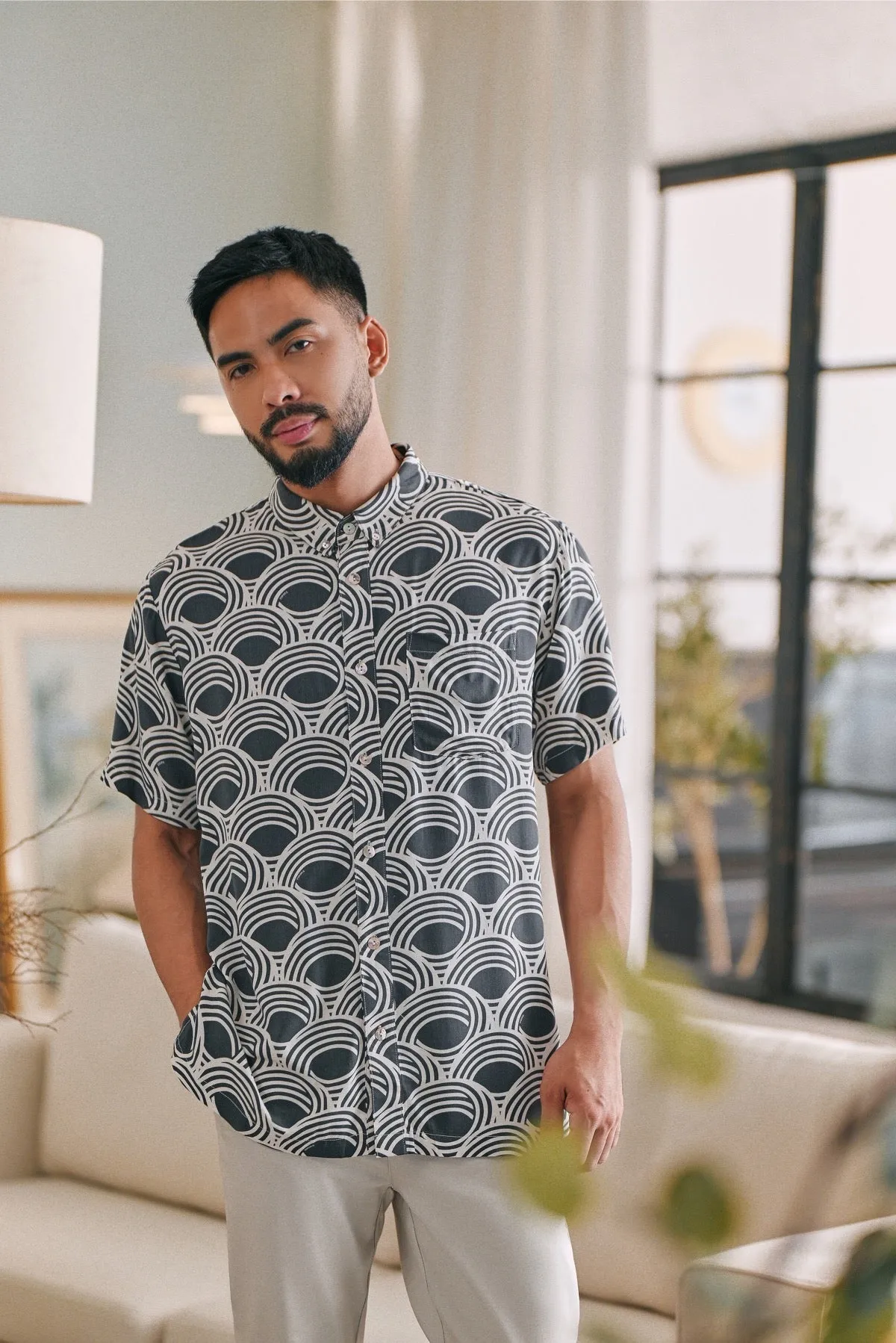 The Caya Men Batik Shirt - Echo