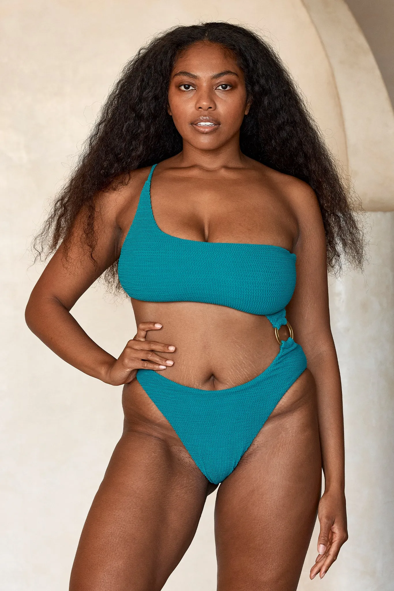 Vera One Piece - Ocean Green Crinkle