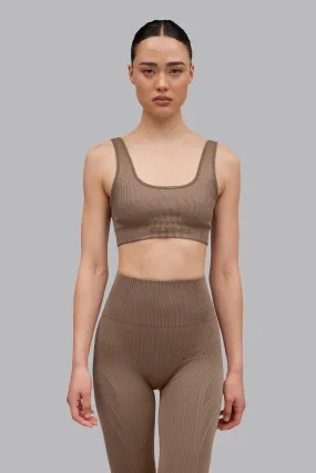 V_FADE SEAMLESS SPORTS BRA - Tan Vintage